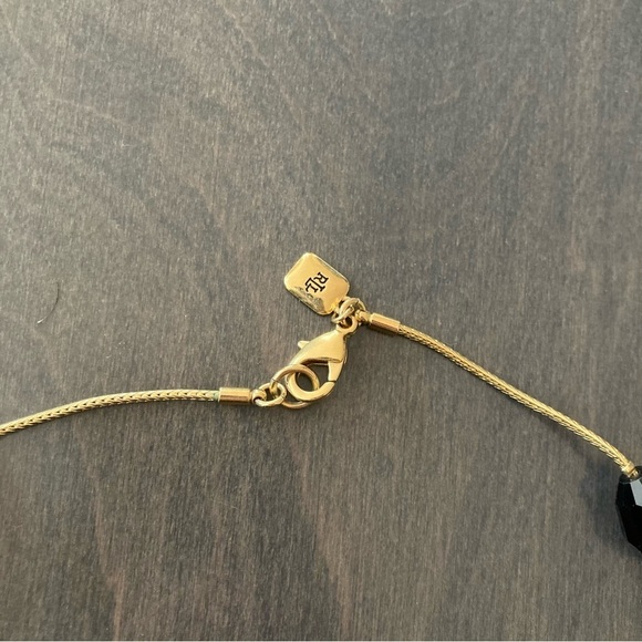 Ralph Lauren Gold Toned Long Chain Beaded Necklace Bundle Set of 2 W - Picture 4 of 13